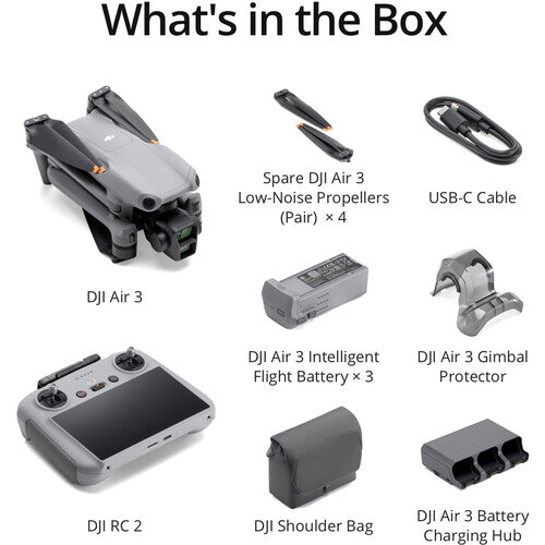 DJI | Air 3 Fly More Combo with DJI RC 2 Controller | CP.MA.00000693.01