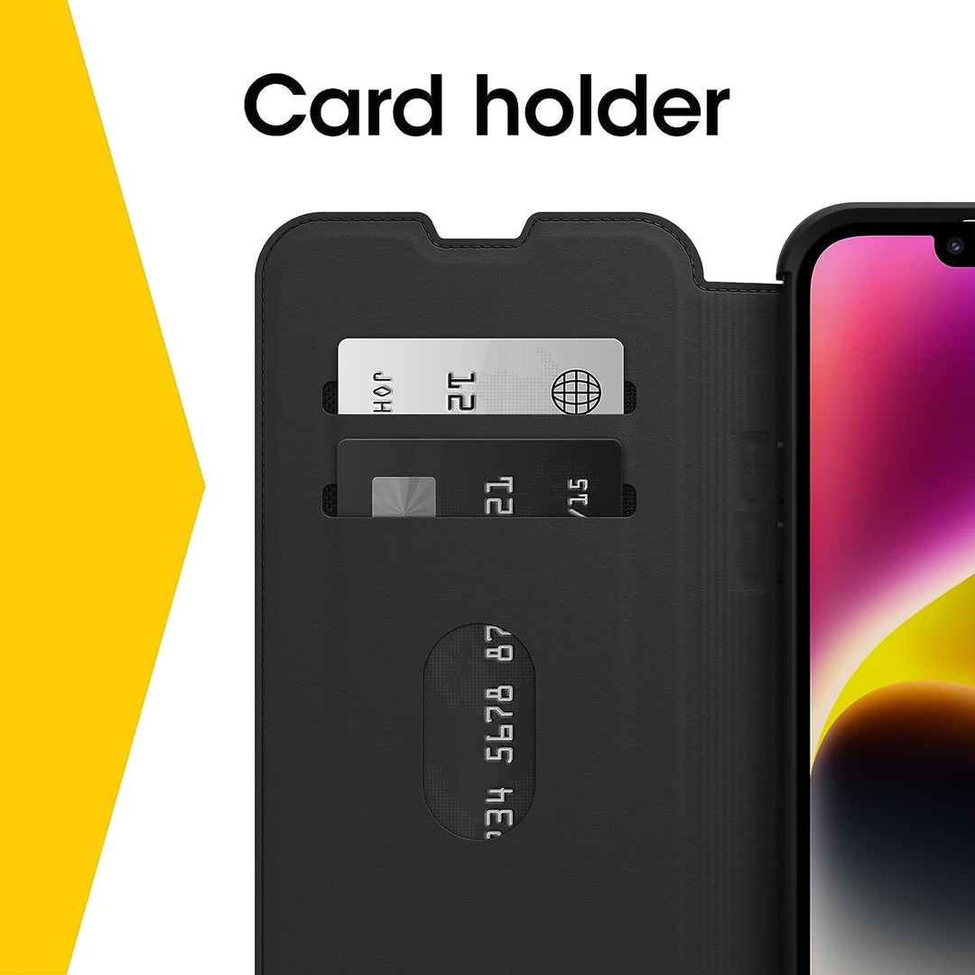 //// Otterbox | Strada Leather Folio Case for iPhone 14 Plus - Black | 15-10232