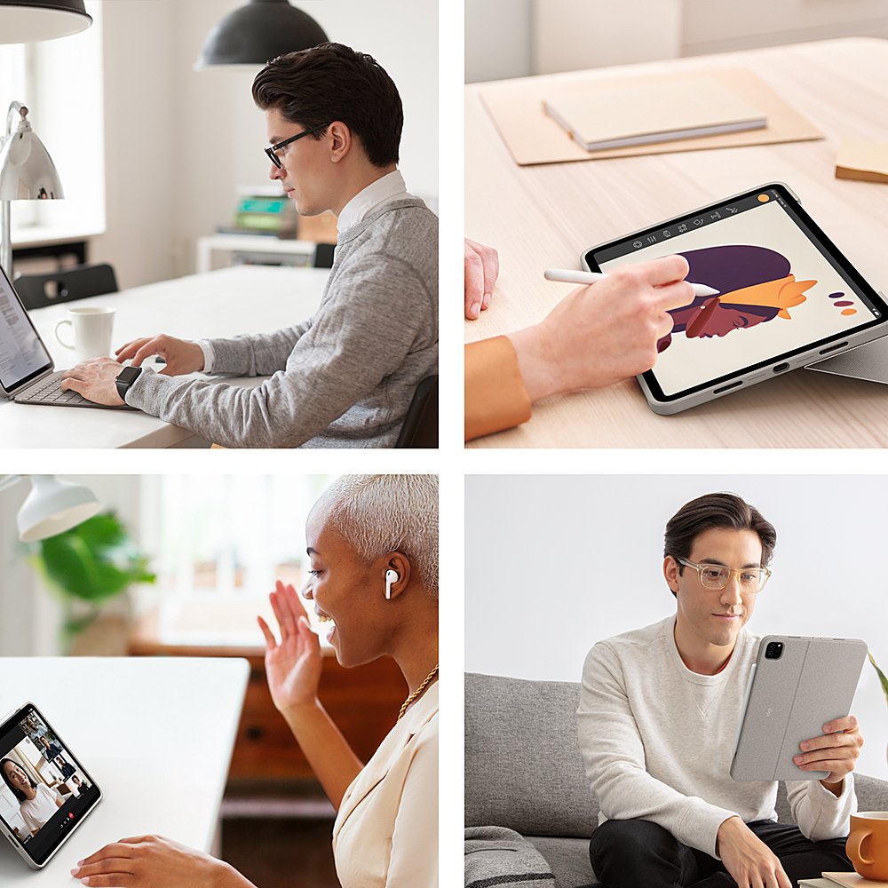 Logitech | Combo Touch iPad Pro 5th & 6th Gen Keyboard Case Sand |  920-010119