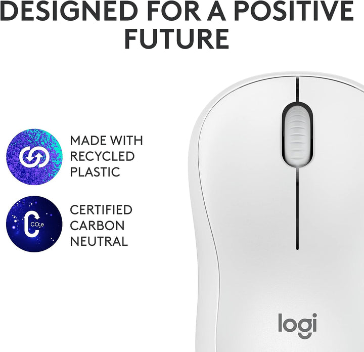 Logitech | M240 Silent Wireless Bluetooth Mouse - Off-White | 910-007116