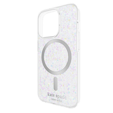 Kate Spade | Protective Case for MagSafe iPhone 15 Pro - Chunky Glitter Rose Gold  | KS052520