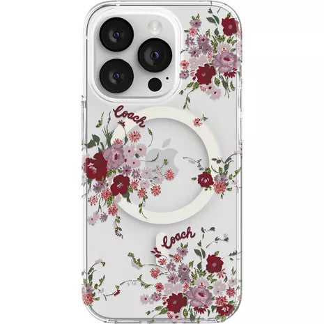 //// Coach | Protective Case for MagSafe iPhone 14 Pro - Floral Purple | CIPH-127-FLBPP