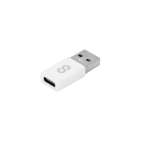 LOGiiX |  USB-A 2.0 (Female) to USB-C (Male) Adapter 1 Pack - White | LGX-13163