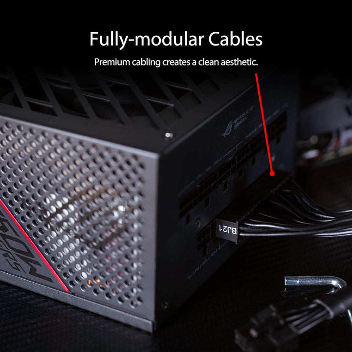 Asus | Power Supply ROG Strix 1000W ATX 80+ Gold Fully Modular w/ 0dB Axiel Fan | ROG-STRIX-1000G
