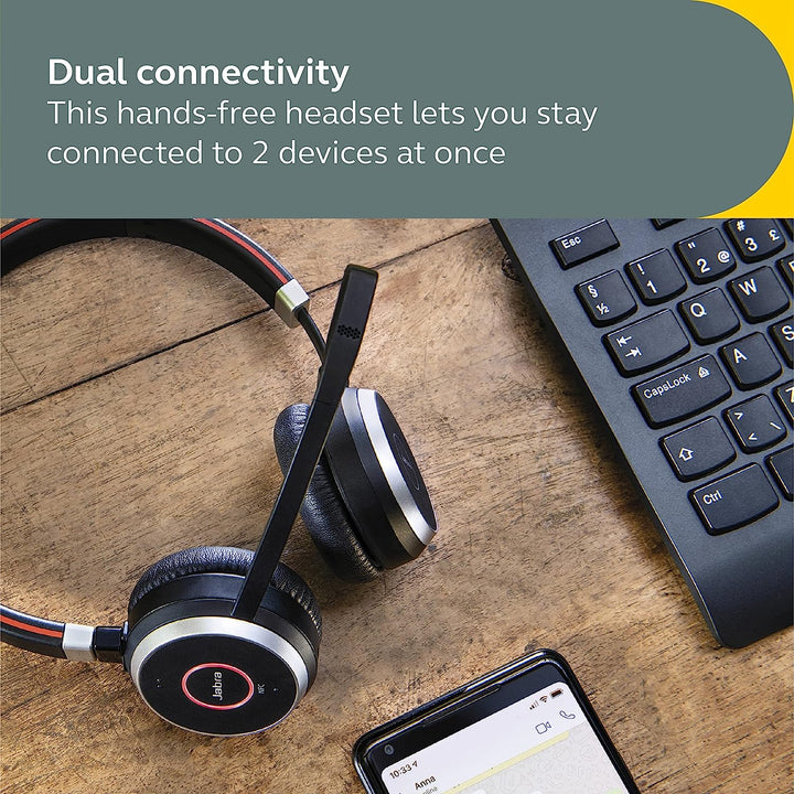 Jabra | Evolve 65 SE UC Wireless BT Duo/Stereo Headset, USB-A | 6599-839-409
