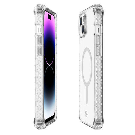 //// Itskins | Supreme_R Clear MagSafe Case iPhone 15 Plus - Transparent White Print | 120-7398