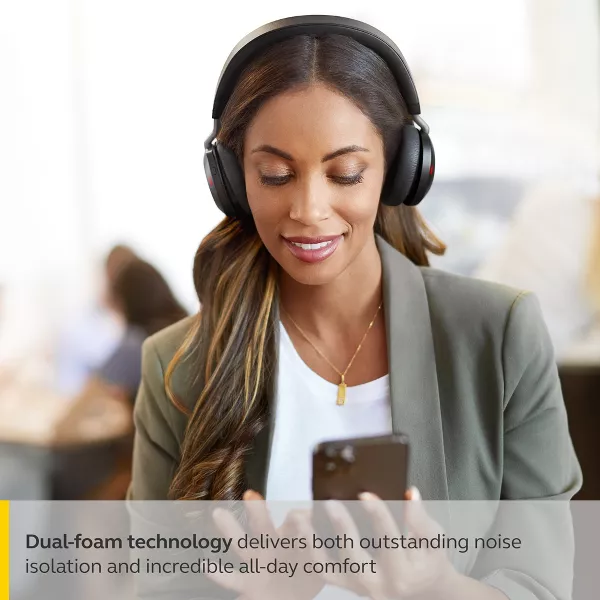 Jabra | Evolve2 75 UC Noise-Canceling Wireless Headset w/ Stand, USB-A |  27599-989-989