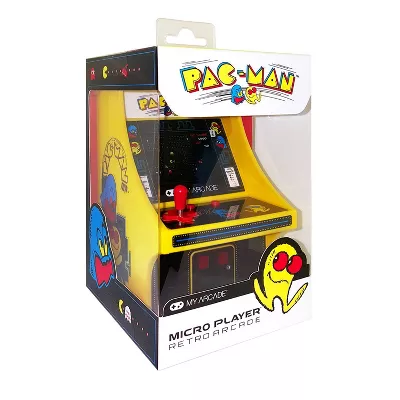 DreamGear | Collectible Retro Pac-Man 6.75" Micro Player Yellow & Black | DGUNL-3220