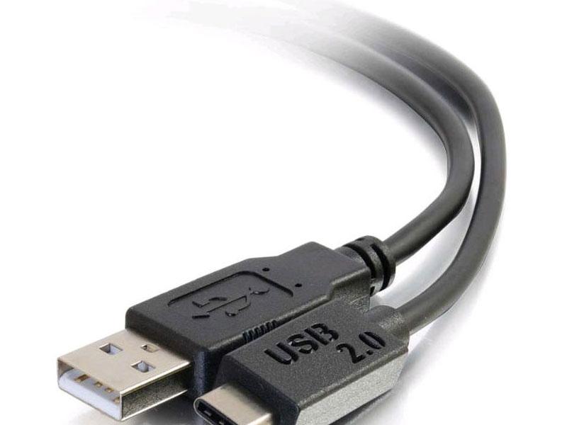 C2G | Legrand AV 12FT USB 2.0 USB-C To USB-A Cable M/M - Black  | 28873