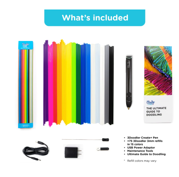 3Doodler | Create+ (Plus) Essentials Pen Set (Ages 14+) - Black |  8CPSBKUS3E