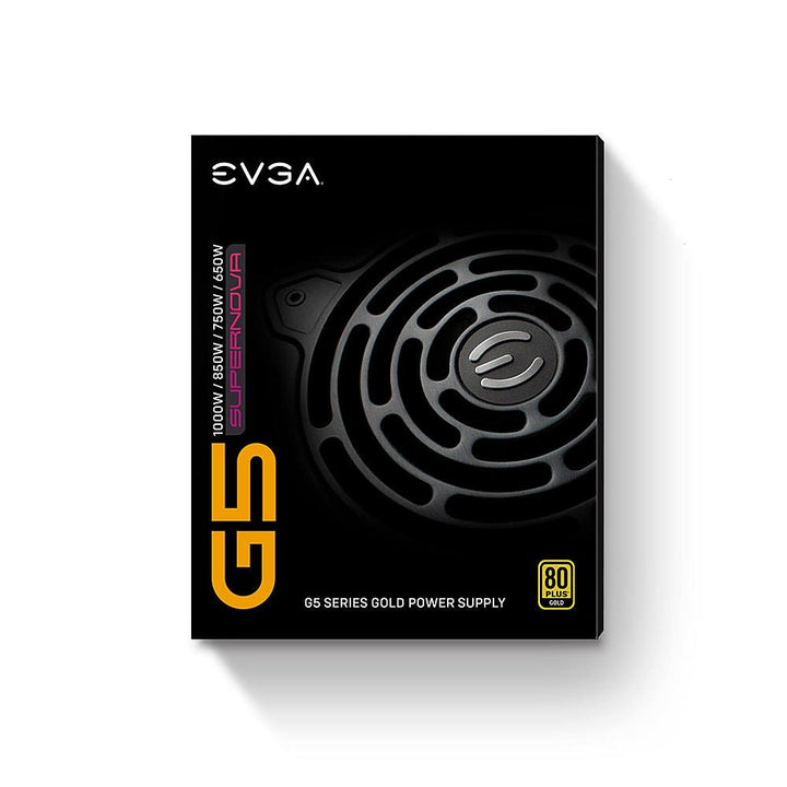 EVGA | Power Supply 750W 750 G5 80+GOLD Fully Modular FDB Fan | 220-G5-0750-X1