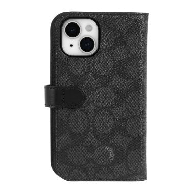 //// Coach | Folio Signature C Case iPhone 15/14/13 - Charcoal | 15-12436
