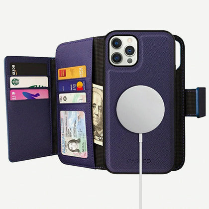 Caseco | MagSafe Wallet + MagSafe Case iPhone 13 Pro Max - Leather Purple | C1480-11