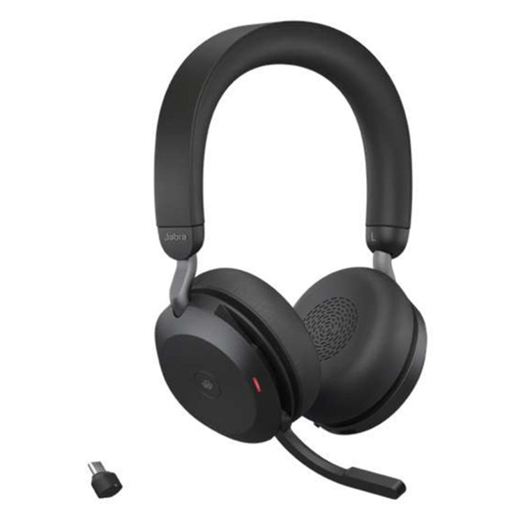 Jabra | Evolve2 75 MS Noise-Canceling Wireless Headset, USB-C - Black | 27599-999-899