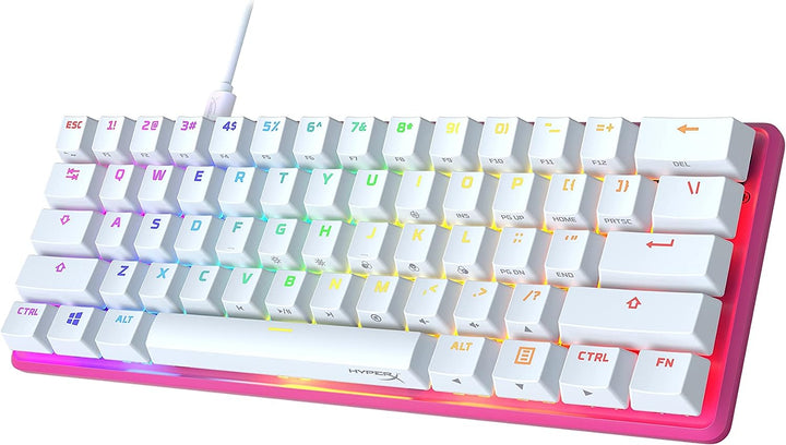 HyperX | Alloy | Origins 60 Backlit Mechanical Pink Gaming Keyboard - White - English | 572Y6AA#ABA