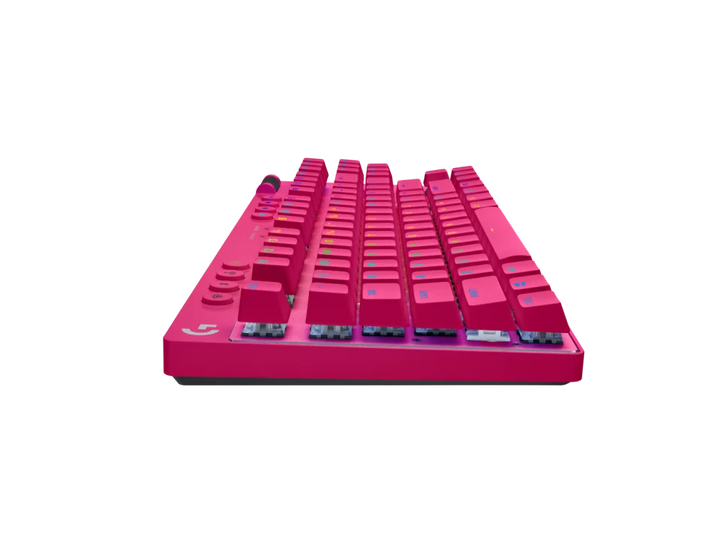 Logitech | Pro X TKL Lightspeed Wireless Mechanical Tactile Gaming Keyboard w/Lightsync RGB- Magenta | 920-012154