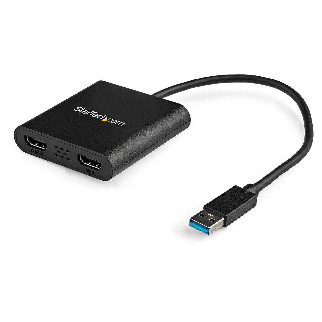 Startech | Adapter 4K USB-A 3.1 To Dual HDMI MST - Black | USB32HD2