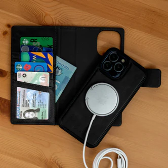Caseco | 5th Ave MagSafe Wallet Case iPhone 17e/16e/15/14/13 - Black | C31B1-01