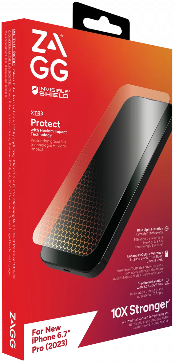 ZAGG | InvisibleShield XTR3 Glass for iPhone 15 Pro Max - Clear | IS-200111803