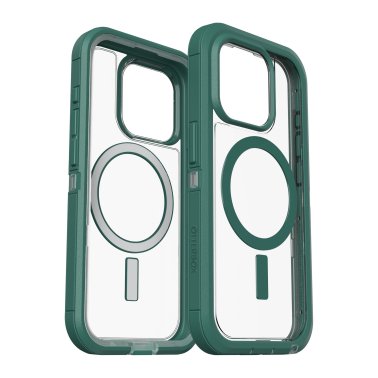 Otterbox | Defender XT w/ MagSafe Clear Series Case iPhone 15 Pro - Clear/Green | 15-11545