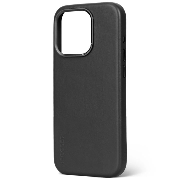 //// Decoded | Leather Backcover for iPhone 15 Pro - Black | DC-D24IPO15PBC1BK