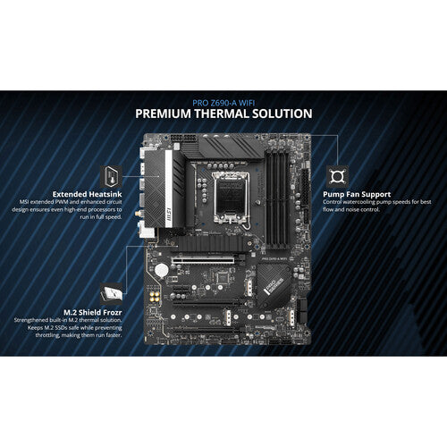 MSI | Motherboard PRO Z690-A WIFI Z690 Socket1700 Max128GB DDR5 PCI Express ATX Retail | PROZ690AWIFI