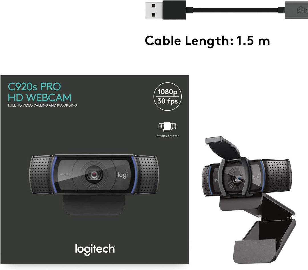 Logitech | C920S PRO HD Webcam 30fps | 960001257