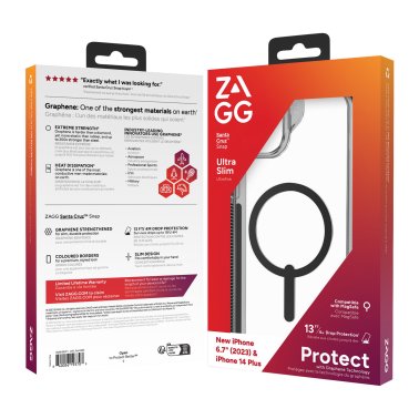 ZAGG GEAR4 | Santa Cruz Snap Case iPhone 15/14 Plus - Black | 15-11676