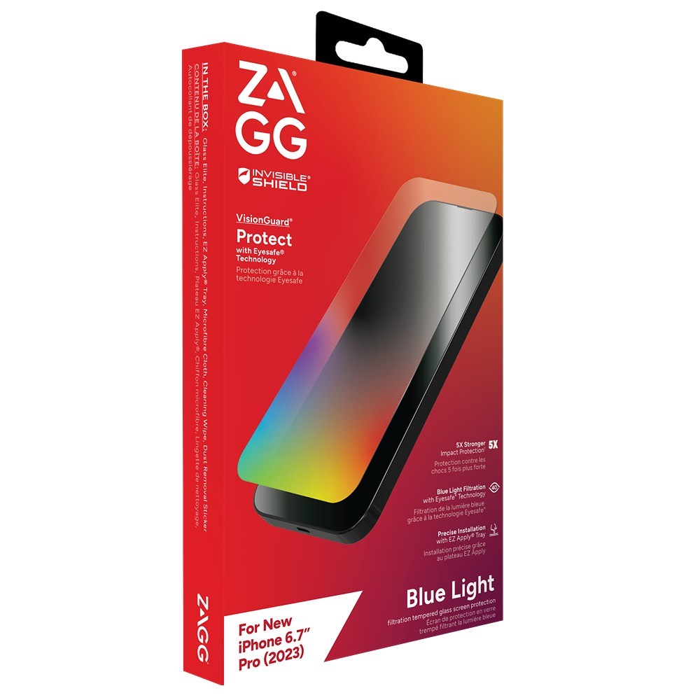 ZAGG | InvisibleShield Glass Elite VisionGuard for iPhone 15 Pro Max - Clear | IS-200111868