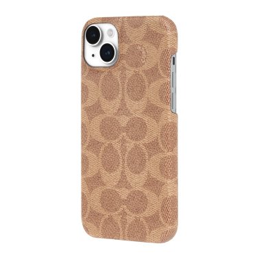Coach - iPhone 15 - シグネイチャー柄 ブラウン Coach | Slim Wrap Signature C Case iPhone 15 Plus - Tan | 15-12458
