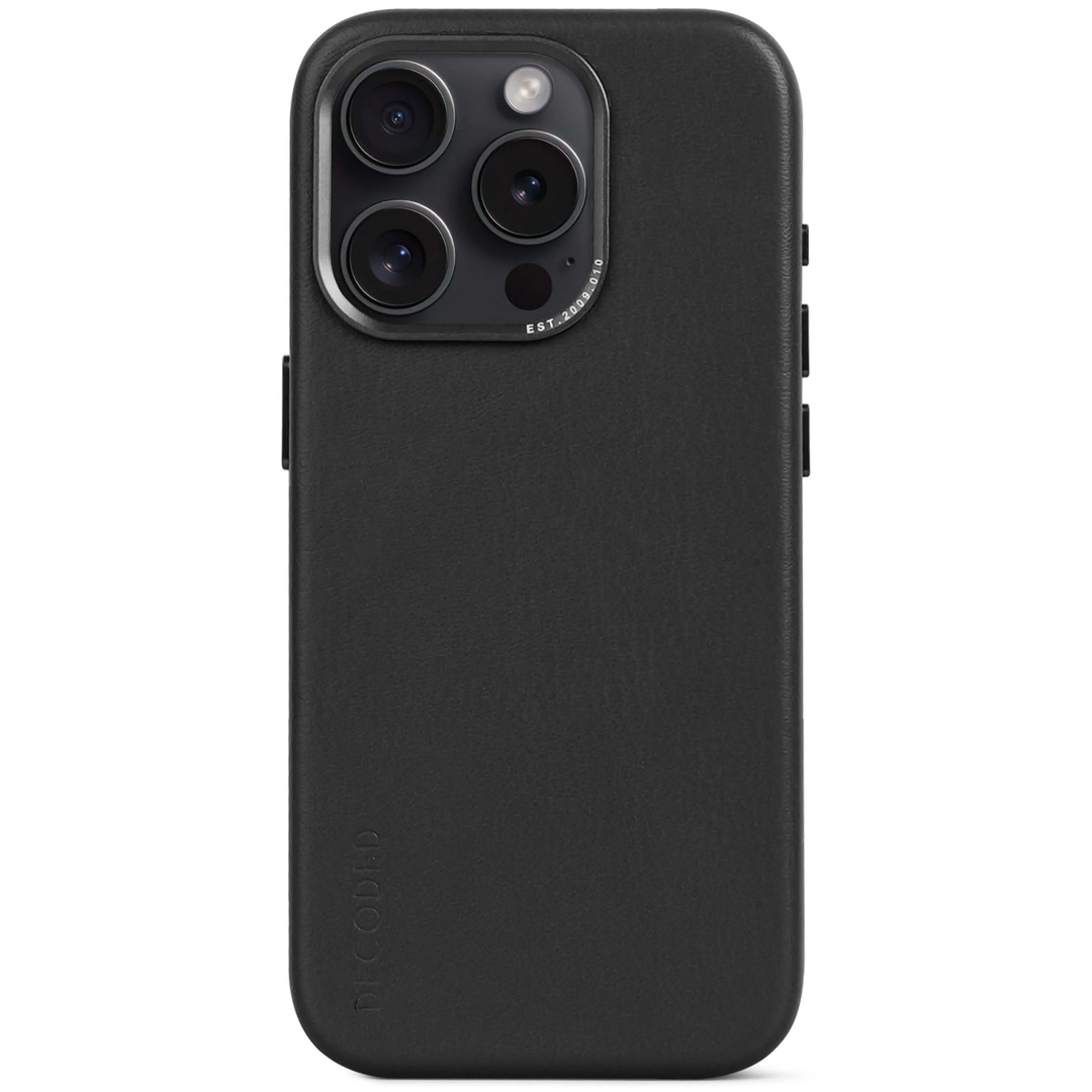 //// Decoded | Leather Backcover for iPhone 15 Pro - Black | DC-D24IPO15PBC1BK