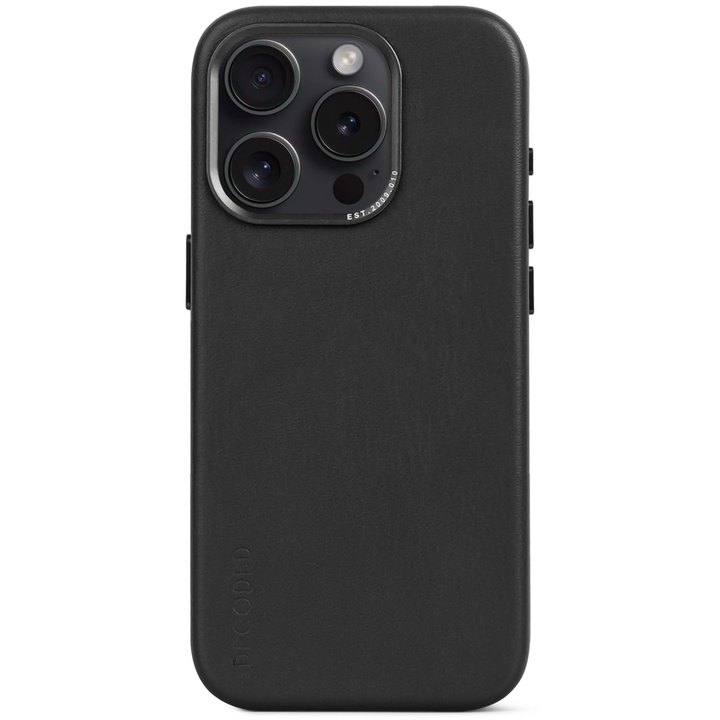 //// Decoded | Leather Backcover for iPhone 15 Pro - Black | DC-D24IPO15PBC1BK