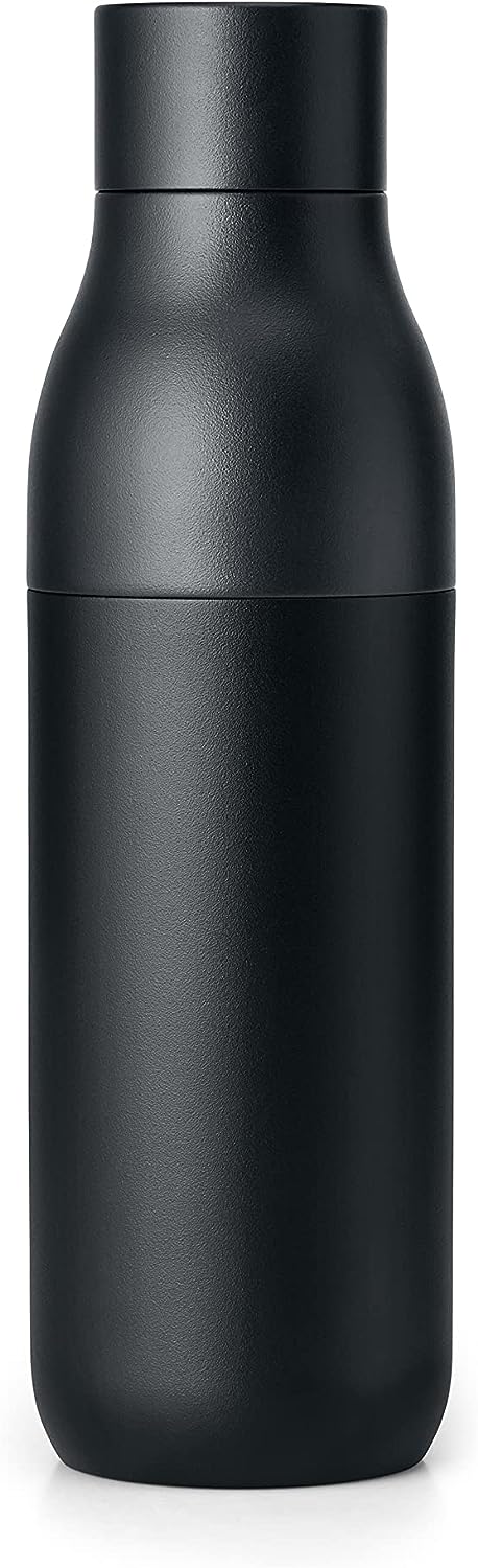 Larq | Twist Top 740ml (25 oz.) Insulated Stainless Steel Water Bottle - Obsidian Black | BNDOB074A