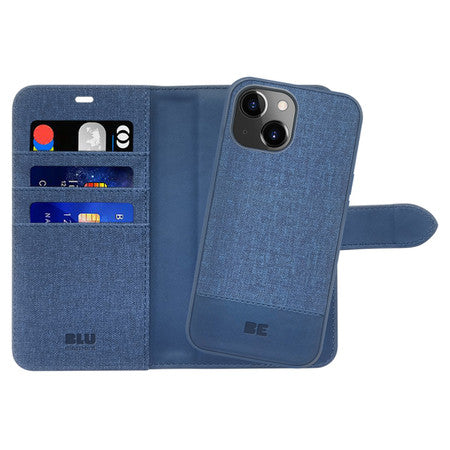 Blu Element | Folio 2 in 1 Wallet Case w/MagSafe iPhone 17e/16e/15/14/13 - Lazuli Blue | 120-7227