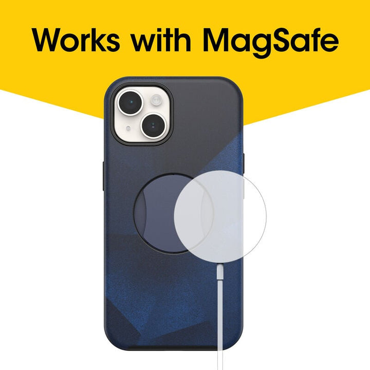 Otterbox | iPhone 14 Pro OtterGrip Symmetry Series Case w/MagSafe - Blue Storm (Blue) | 15-11053