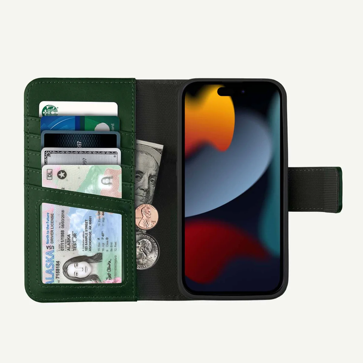 Caseco | 5th Ave MagSafe Wallet Case iPhone 15 Pro Max - Green | C31B4-10