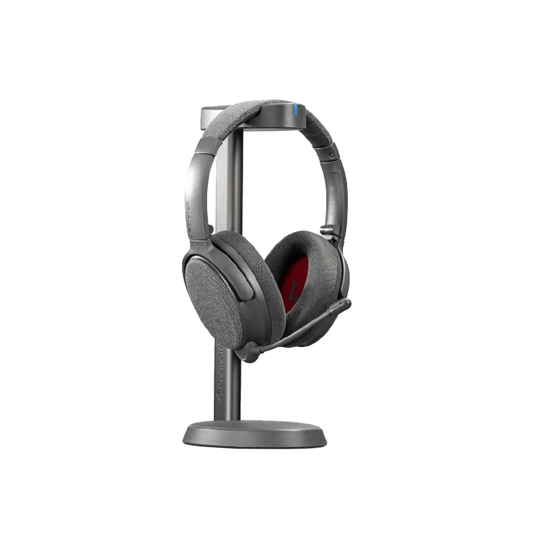 Onanoff | Fokus+ Hybrid ANC Headset w/Wireless Charging Stand - Grey | BT-ON-FOKUSPH-DUGREY