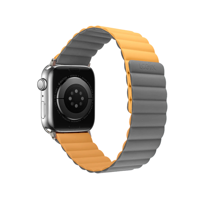 LOGiiX | Vibrance Link Apple Watch Band 42/44/45mm - Mustard Yellow/Grey | LGX-13509