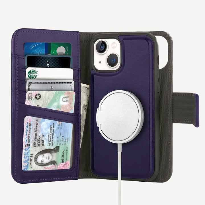 Caseco | 5th Ave MagSafe Wallet Case iPhone 15 - Purple | C31B1-11