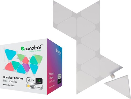 Nanoleaf | Shapes - Triangles Mini - Expansion Pack - 10 Panels | NL48-1001TW-10PK