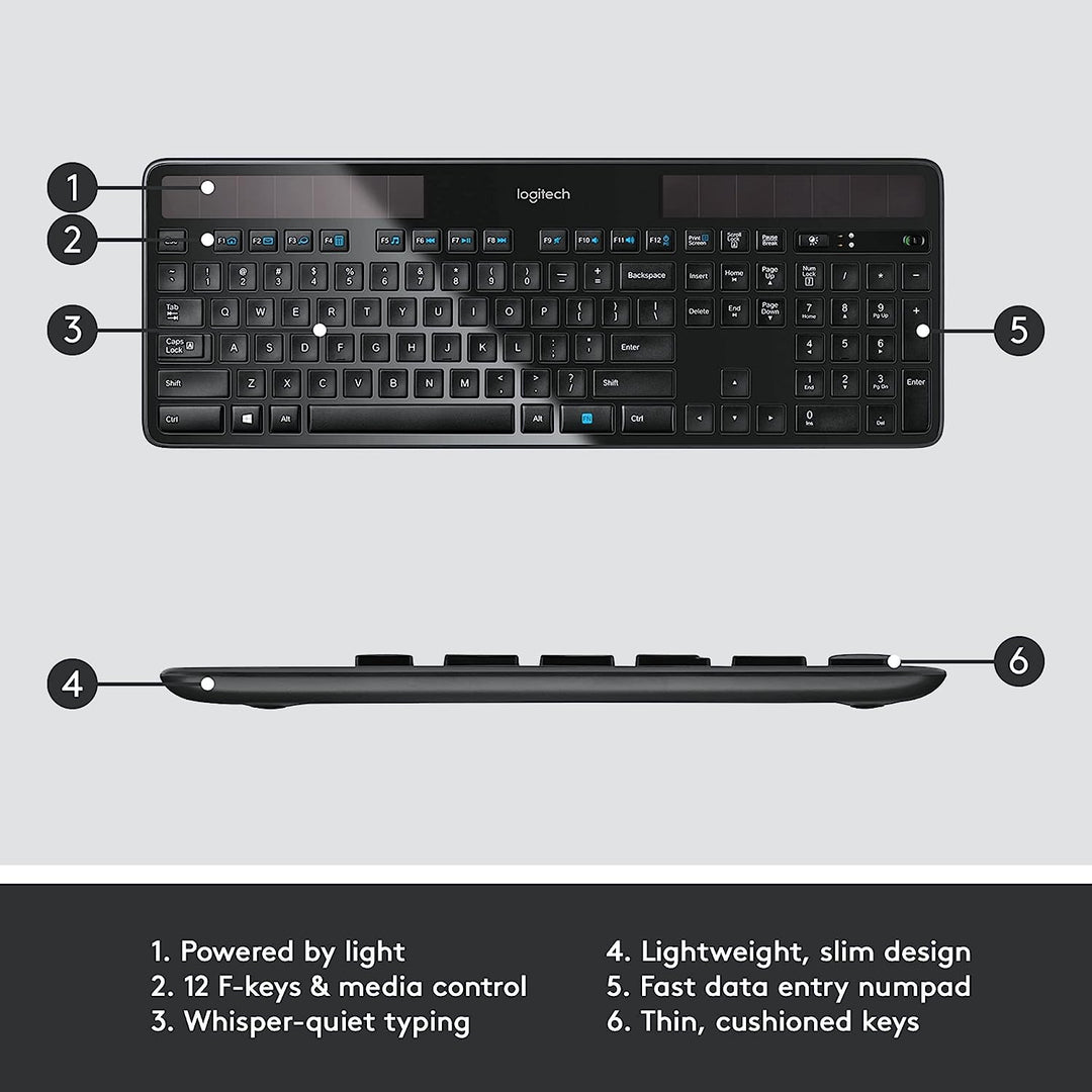 Logitech | K750 Solar Wireless Keyboard | 920-002912