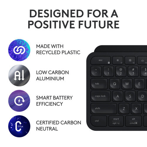 Logitech | MX Keys S Wireless Backlit Keyboard with Programmable Keys  - Black  |  920-011406