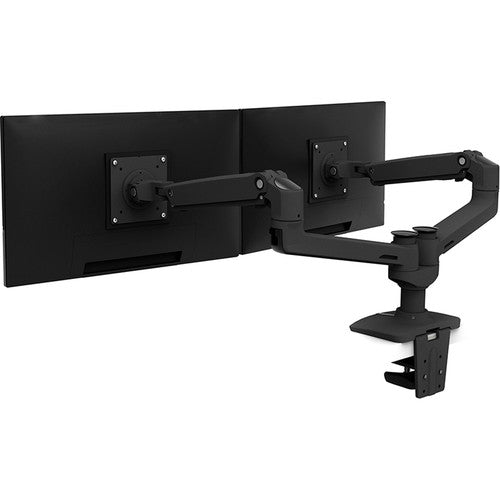 Ergotron | LX Dual Side-by-Side Arm (matte black) Two-Monitor Mount up to 27" | 45-245-224