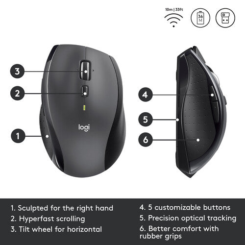 SO Logitech | M705 Marathon Wireless Mouse -Black | 910-001935