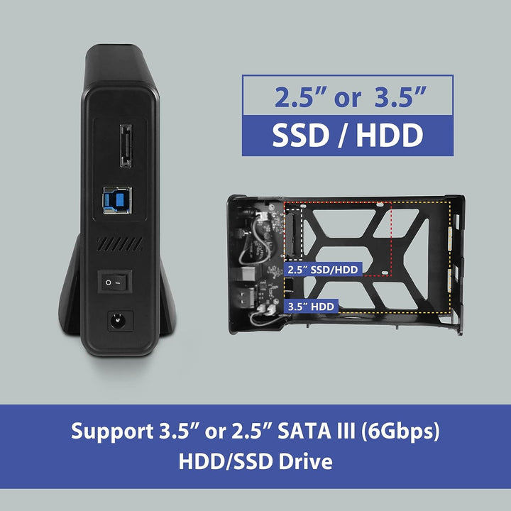 Vantec | NexStar Removable Device HDD/SSD Enclosure JX 3.5"/2.5" USB3.2 SATA3 | NST-358SU3-BK