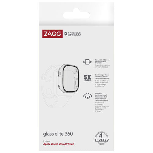 ZAGG | Apple Watch Ultra (49mm) InvisibleShield Glass Elite 360 Screen Protector 15-10536