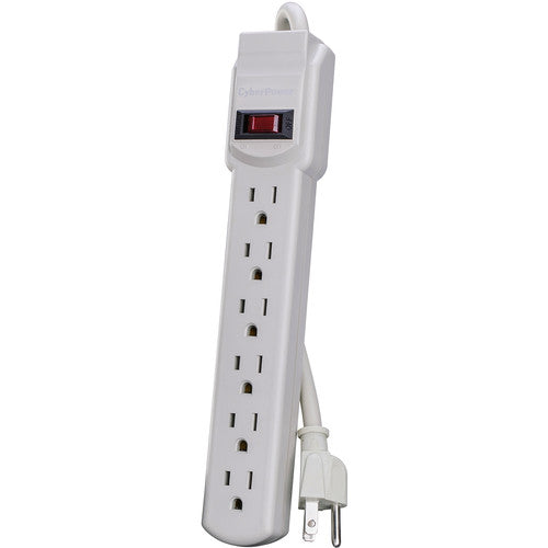 Cyberpower | Power Strip 6-Outlet 3Ft Cord White | GS60304
