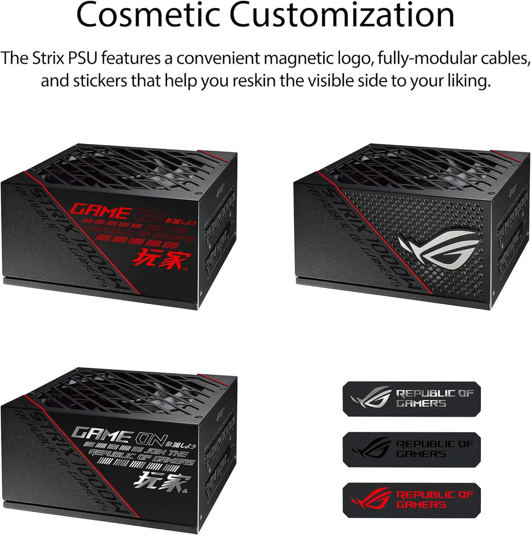 Asus | Power Supply ROG Strix 1000W ATX 80+ Gold Fully Modular w/ 0dB Axiel Fan | ROG-STRIX-1000G
