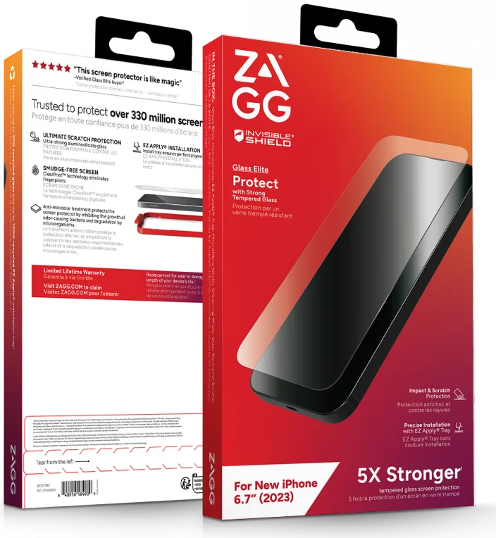 ZAGG | InvisibleShield Glass Elite for iPhone 15 Plus - Clear | IS-200111785