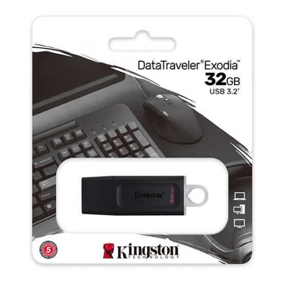 /// Kingston | 32GB USB3.2 Gen 1 DataTraveler Exodia - Black | DTX/32GB